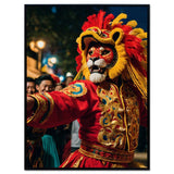 Lion Dance Celebration - Framed Wall Art (113cm x 85cm)