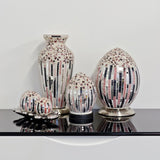 Art Deco Mosaic Glass Lamp Set Off