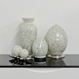 Opaque Flower Medium Mosaic Glass Egg Lamp