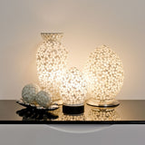 Opaque Flower Medium Mosaic Glass Egg Lamp