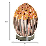 Art Deco Small Mosaic Glass Egg Lamp