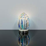 Blue Deco Small Mosaic Glass Egg Lamp On