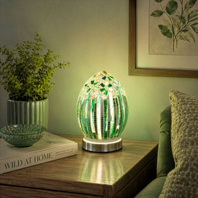 Green Deco Small Mosaic Glass Egg Lamp – Mosaic Lamp by Febland