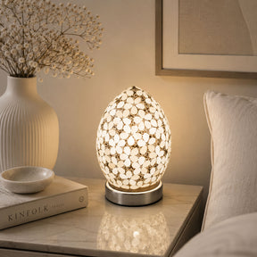 Opaque Flower Small Mosaic Glass Egg Lamp – Mosaic Lamp by Febland