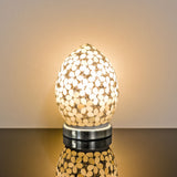 Opaque Flower Small Mosaic Glass Egg Lamp