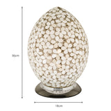 Opaque Flower Medium Mosaic Glass Egg Lamp