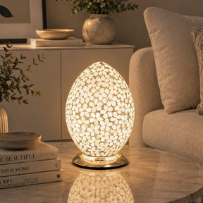 Opaque Flower Medium Mosaic Glass Egg Lamp – Mosaic Lamp by Febland