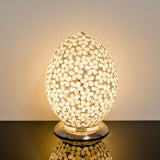 Opaque Flower Medium Mosaic Glass Egg Lamp