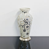 Art Deco Mirrored Flower Medium Mosaic Glass Vase Lamp