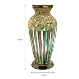 Green Deco Mosaic Glass Vase Lamp