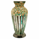 Green Deco Mosaic Glass Vase Lamp