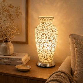 Opaque Flower Medium Mosaic Glass Vase Lamp – Mosaic Lamp by Febland