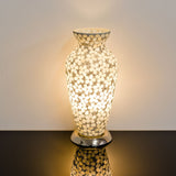 Opaque Flower Medium Mosaic Glass Vase Lamp