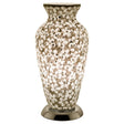 White Flower Medium Mosaic Glass Vase Lamp