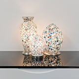 Blue Tile Mini Mosaic Egg Lamp