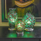 Dark Green Mini Mosaic Egg Lamp