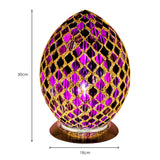 Purple Tile Mosaic Egg Lamp