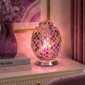 Purple Tile Mosaic Egg Lamp – Mosaic Lamp by Febland