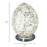 White Mosaic Egg Lamp