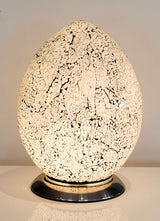 White Mosaic Egg Lamp