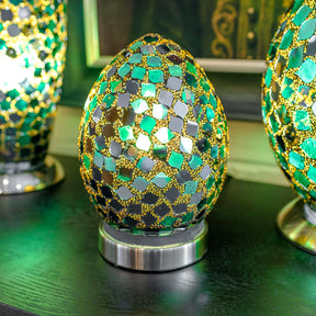 Dark Green Mini Mosaic Egg Lamp – Mosaic Lamp by Febland