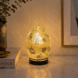 Autumn Gold Mini Mosaic Egg Lamp