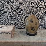Autumn Gold Mini Mosaic Egg Lamp