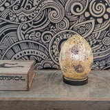 Autumn Gold Mini Mosaic Egg Lamp