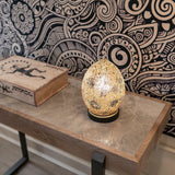 Autumn Gold Mini Mosaic Egg Lamp