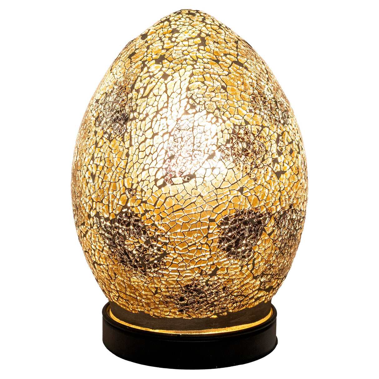 Autumn Gold Mini Mosaic Egg Lamp
