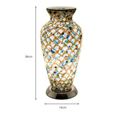 Blue Tile Mosaic Vase Lamp