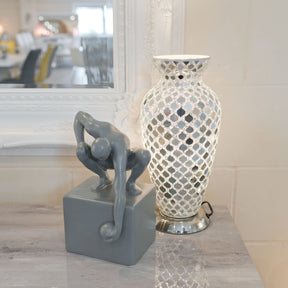 Mirrored Tile Mosaic Vase Lamp – Mosaic Lamp by Febland