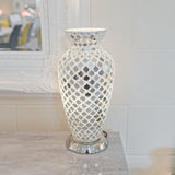 Mirrored Tile Mosaic Vase Lamp