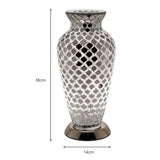 Mirrored Tile Mosaic Vase Lamp