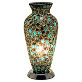 Dark Green Mosaic Vase Lamp