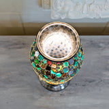 Dark Green Mosaic Vase Lamp