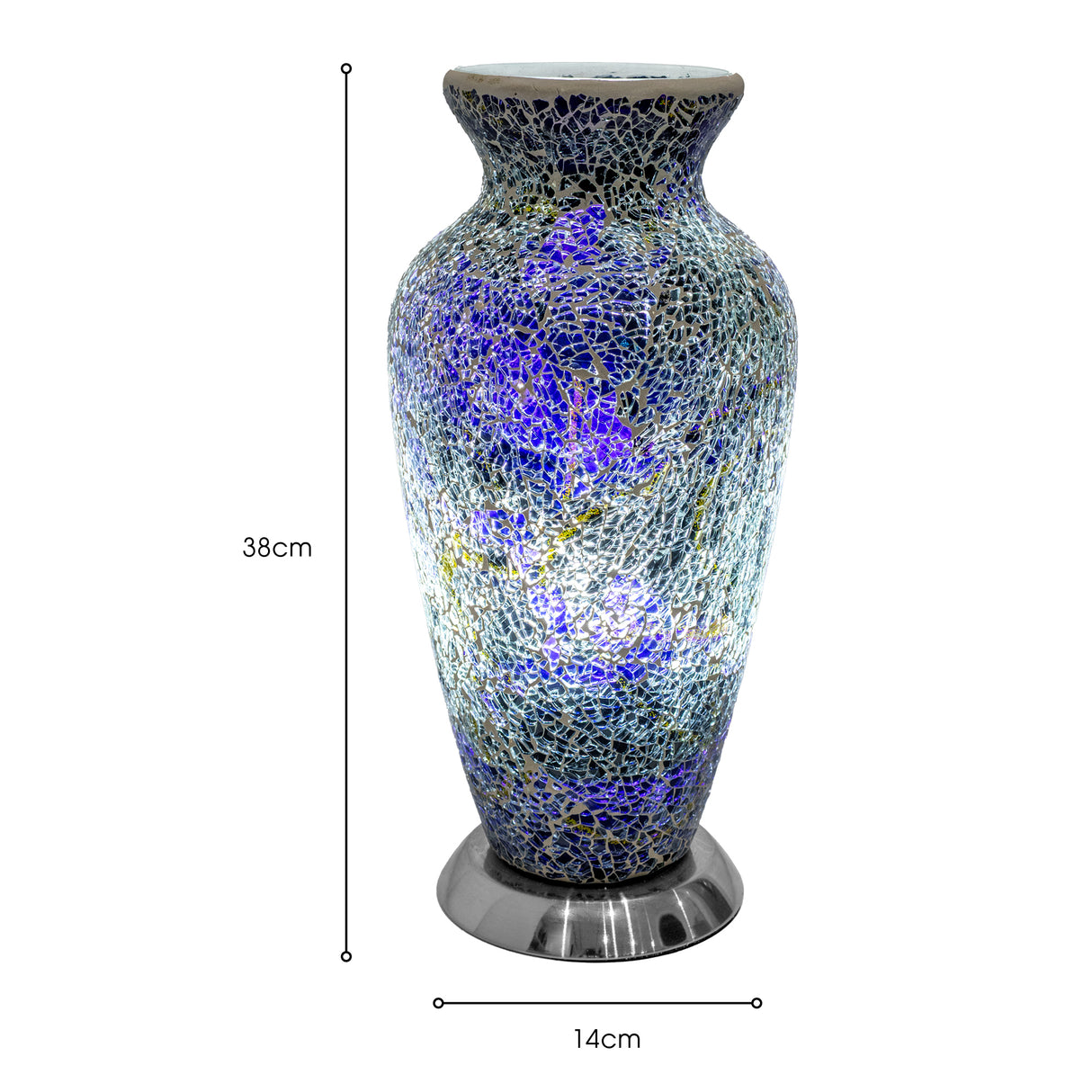 Purple Mosaic Vase Lamp