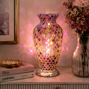 Purple Tile Mosaic Vase Lamp – Mosaic Lamp by Febland