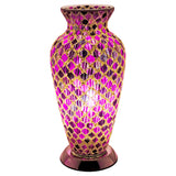 Purple Tile Mosaic Vase Lamp