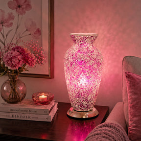 Rose Pink Mosaic Vase Lamp – Mosaic Lamp by Febland