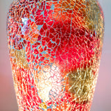 Orange & Red Mosaic Vase Lamp