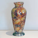 Orange & Red Mosaic Vase Lamp