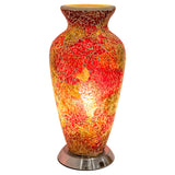 Orange & Red Mosaic Vase Lamp