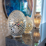 Large Mirror Mosaic Egg Lamp