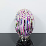 Rose Deco Large Mosaic Glass Egg Lamp Off