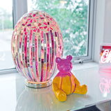 Rose Deco Large Mosaic Glass Egg Lamp