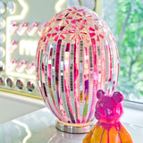 Rose Deco Large Mosaic Glass Egg Lamp