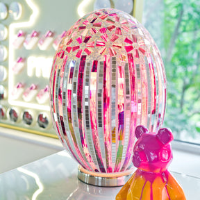 Rose Deco Large Mosaic Glass Egg Lamp – Mosaic Lamp by Febland