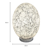 Giant White Mosaic Egg Lamp