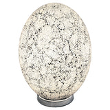 Giant White Mosaic Egg Lamp